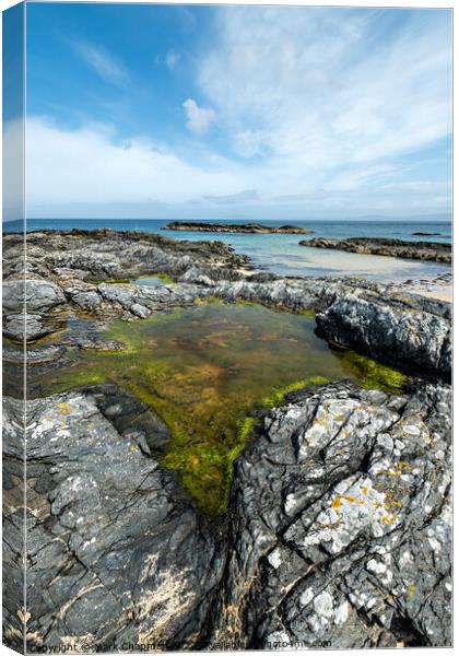 Rock pool, Balnahard, Isle of Colonsay  Canvas Print by Photimageon UK