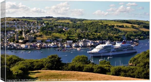 Visiting Fowey Harbour. Canvas Print by Neil Mottershead