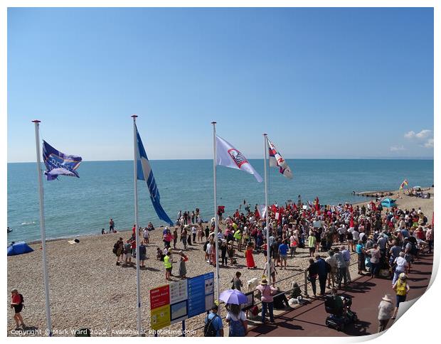 Hastings Sewage Protest. Print by Mark Ward