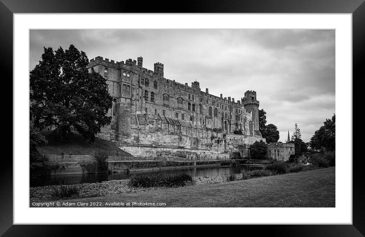 Majestic Warwick Castle at Dusk Framed Mounted Print by Adam Clare