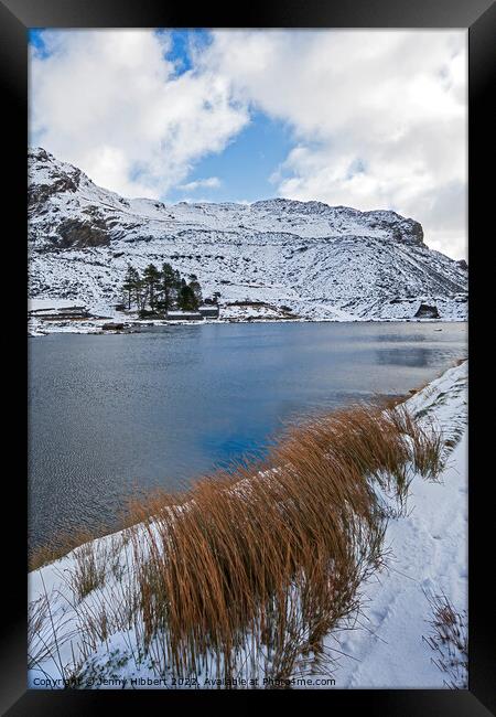 Lake at Cwmorthin Snowdonia National Park Framed Print by Jenny Hibbert