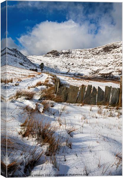 Cwmorthin slate quarry walk Snowdonia National Park Canvas Print by Jenny Hibbert