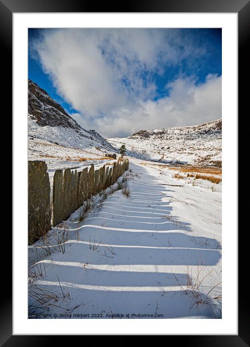 Slate walk at Cwmorthin Snowdonia National Park Framed Mounted Print by Jenny Hibbert