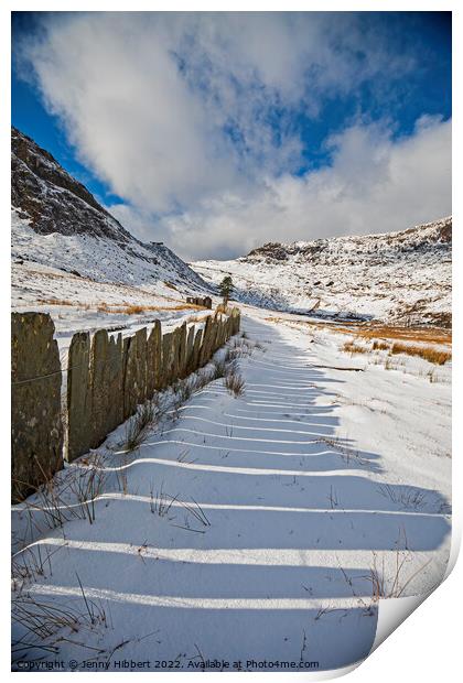 Slate walk at Cwmorthin Snowdonia National Park Print by Jenny Hibbert