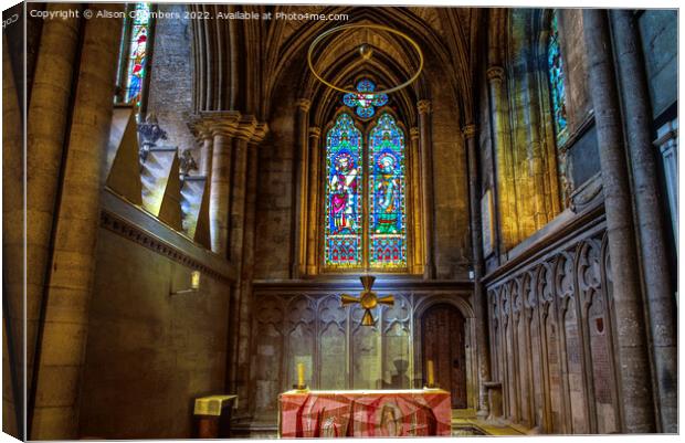 Ripon Cathedral Interior Canvas Print by Alison Chambers