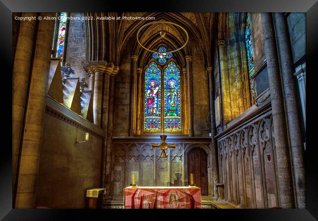 Ripon Cathedral Interior Framed Print by Alison Chambers