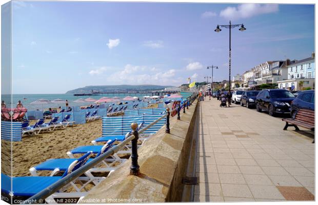 Sandown seafront on the Isle of Wight. Canvas Print by john hill