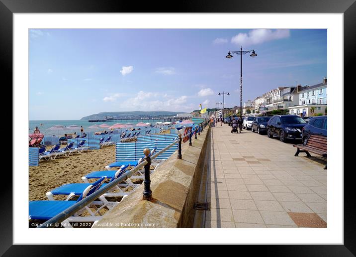 Sandown seafront on the Isle of Wight. Framed Mounted Print by john hill