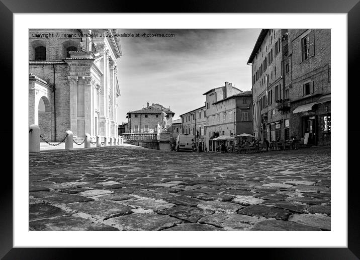 italian street     Framed Mounted Print by Ferenc Verebélyi