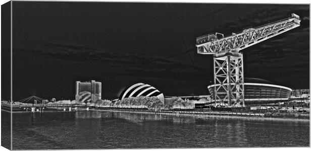 Glasgow Clydeside (abstract) Canvas Print by Allan Durward Photography