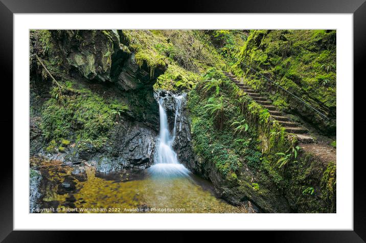 Enchanting Cascading Waterfall Framed Mounted Print by RJW Images