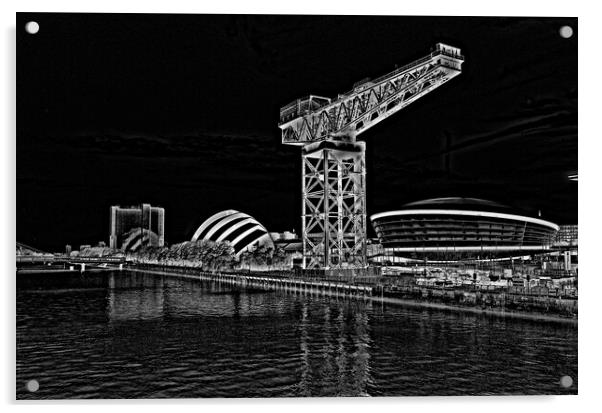  Glasgow Clydeside scene (abstract) Acrylic by Allan Durward Photography