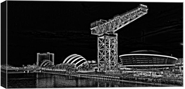 Glasgow`s Finnieston Crane (abstract) Canvas Print by Allan Durward Photography