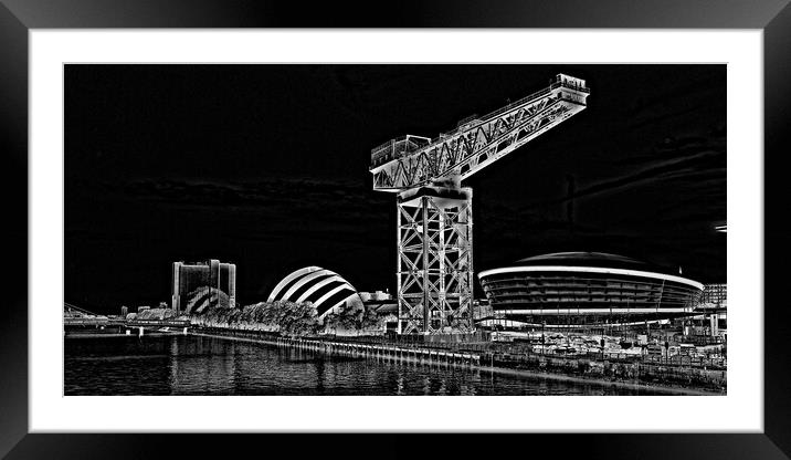 Glasgow`s Finnieston Crane (abstract) Framed Mounted Print by Allan Durward Photography