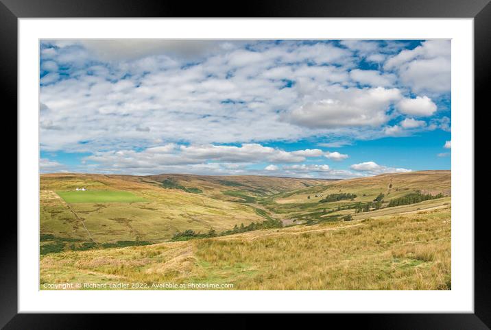 The Hudes Hope, Teesdale in late summer Panorama (1) Framed Mounted Print by Richard Laidler