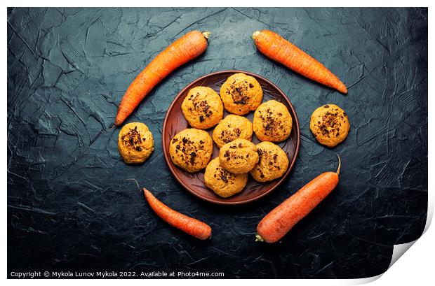 Carrot cookies, delicious dessert Print by Mykola Lunov Mykola