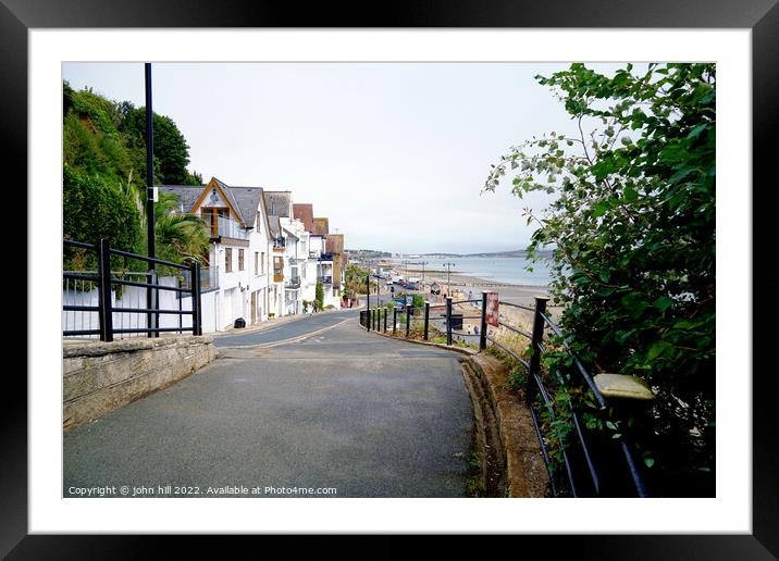 View over the bay from Shanklin Chine, Isle of Wight. Framed Mounted Print by john hill