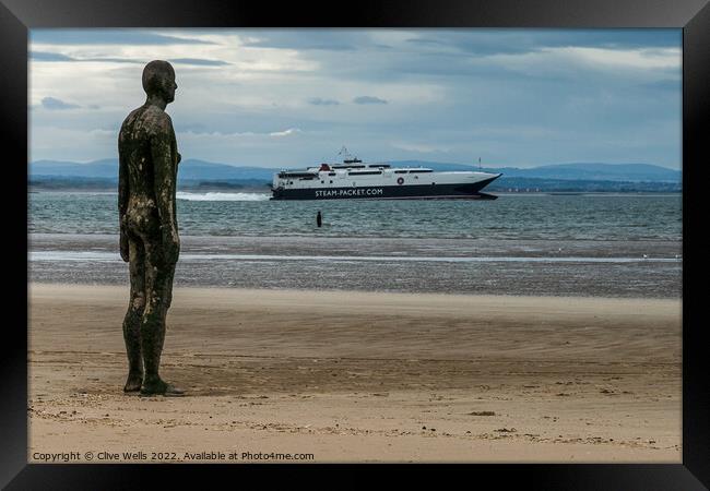 Boat watching Framed Print by Clive Wells