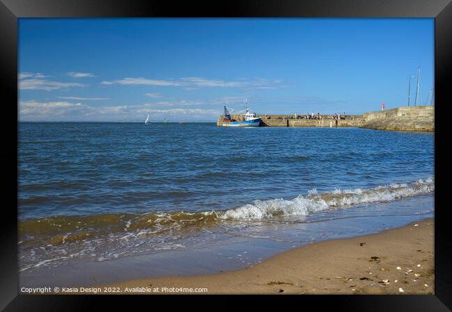 Fisherrow Beach, Musselburgh Framed Print by Kasia Design