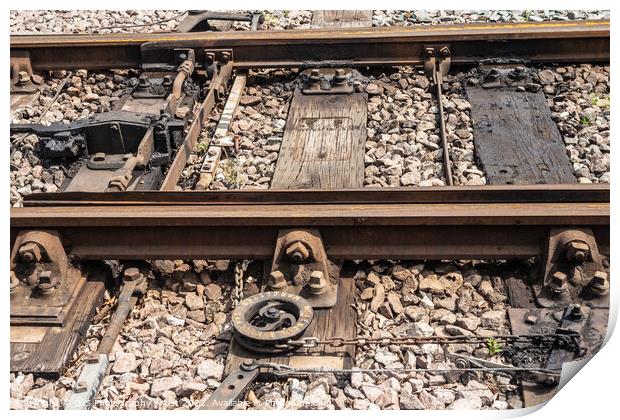 Rail Points Colour Print by GJS Photography Artist