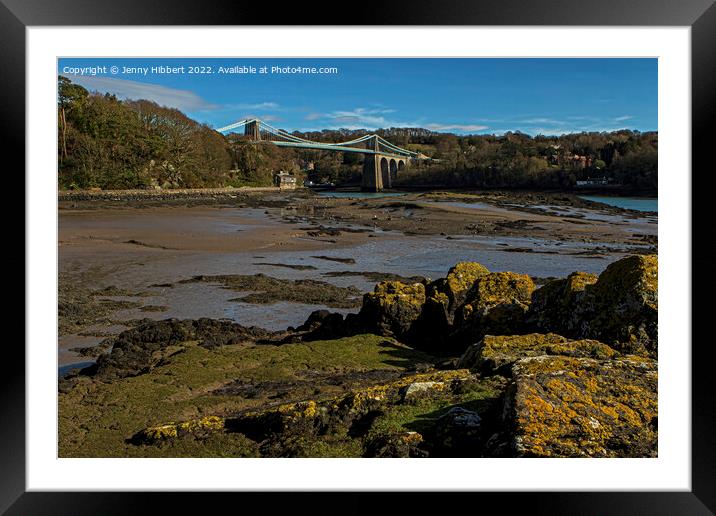 Scenic view of Menai Bridge Isle of Anglesey Framed Mounted Print by Jenny Hibbert