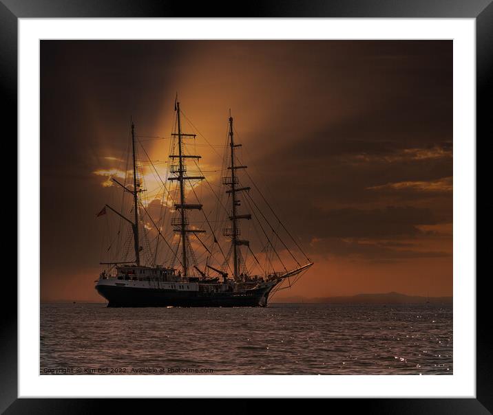 Tall Ship Framed Mounted Print by Kim Bell