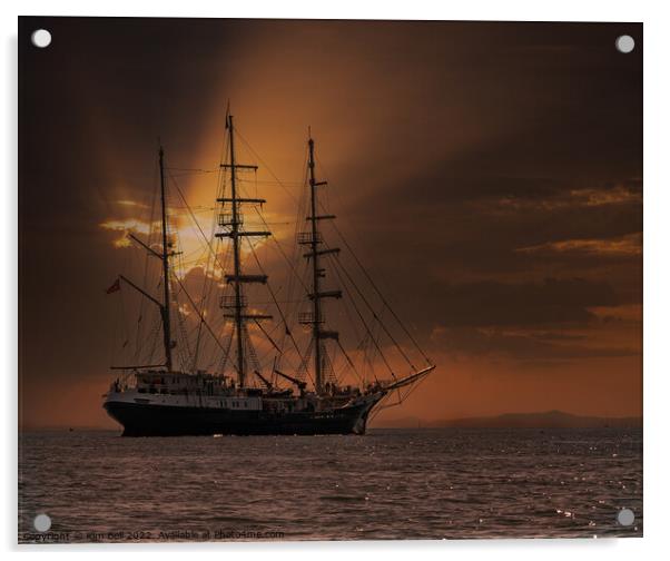 Tall Ship Acrylic by Kim Bell