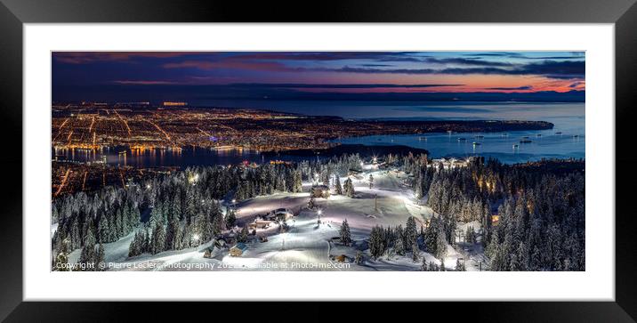 Vancouver City from Grouse Mountain Framed Mounted Print by Pierre Leclerc Photography