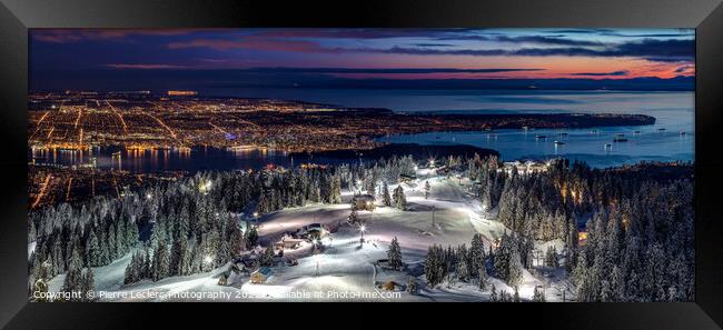 Vancouver City from Grouse Mountain Framed Print by Pierre Leclerc Photography