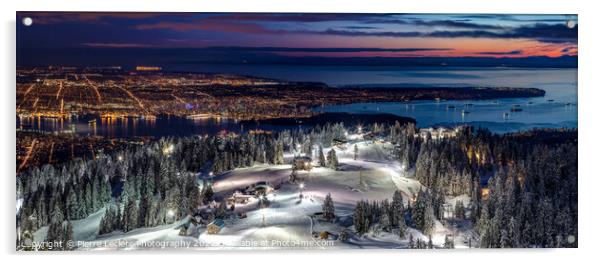 Vancouver City from Grouse Mountain Acrylic by Pierre Leclerc Photography