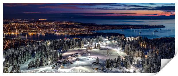 Vancouver City from Grouse Mountain Print by Pierre Leclerc Photography