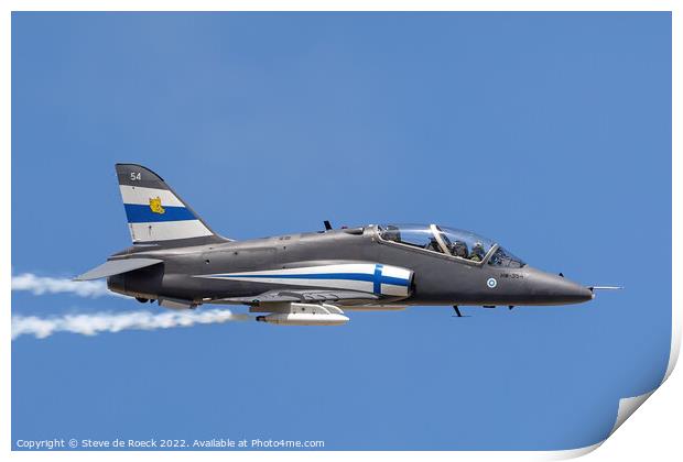 Finnish Air Force BAE Hawk Fighter Jet Print by Steve de Roeck