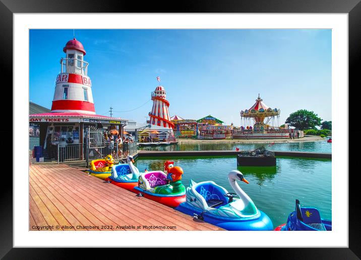 Skegness  Funfair  Framed Mounted Print by Alison Chambers