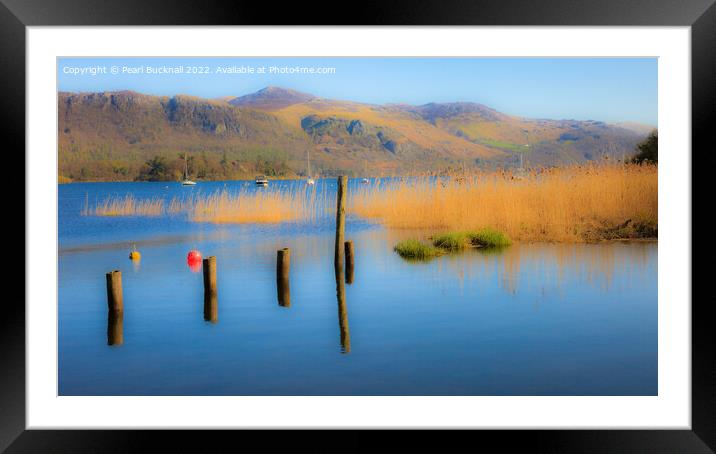 Tranquil Derwent Water in Lake District  Framed Mounted Print by Pearl Bucknall