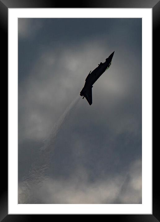 Typhoon Silhouette Framed Mounted Print by J Biggadike