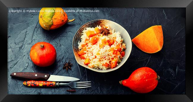 Fragrant pumpkin risotto Framed Print by Mykola Lunov Mykola