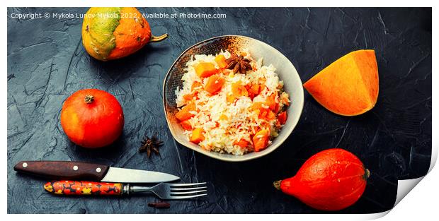 Fragrant pumpkin risotto Print by Mykola Lunov Mykola