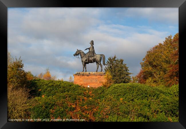 Duke of Wellington Monument Autumn Scene Framed Print by Sarah Smith