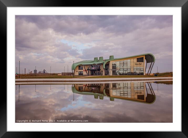 Redcar Reflections Framed Mounted Print by Richard Perks