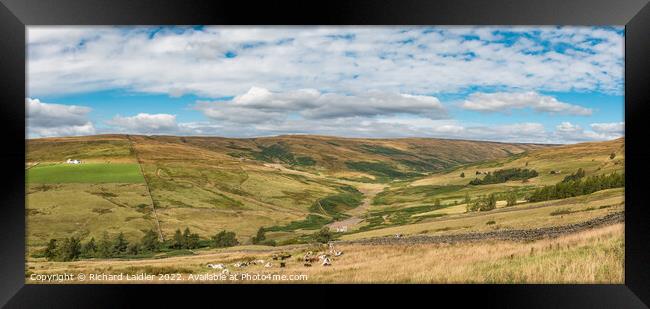 The Hudes Hope and Coldberry Mine Panorama in Late Summer Framed Print by Richard Laidler