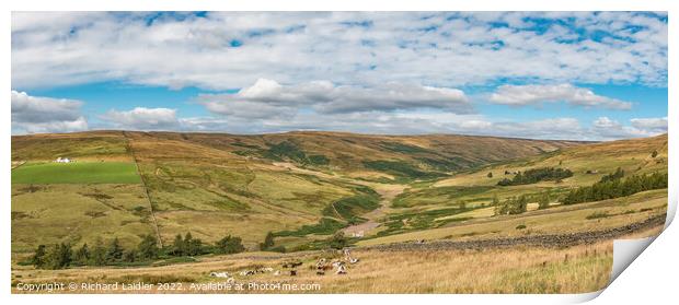 The Hudes Hope and Coldberry Mine Panorama in Late Summer Print by Richard Laidler
