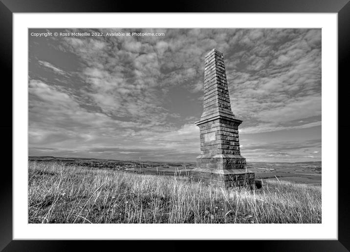 Kildoon Hill Monument Framed Mounted Print by Ross McNeillie