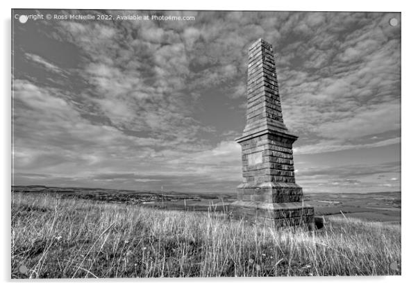 Kildoon Hill Monument Acrylic by Ross McNeillie