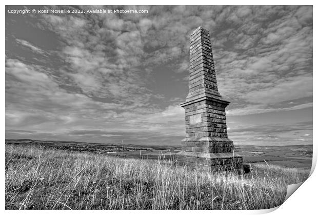 Kildoon Hill Monument Print by Ross McNeillie