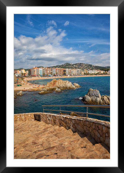 Stairs to the Sea in Lloret de Mar Framed Mounted Print by Artur Bogacki