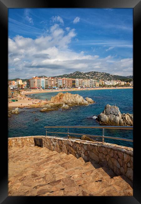 Stairs to the Sea in Lloret de Mar Framed Print by Artur Bogacki