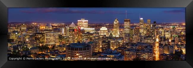 Montreal Twilight Metropolis Framed Print by Pierre Leclerc Photography