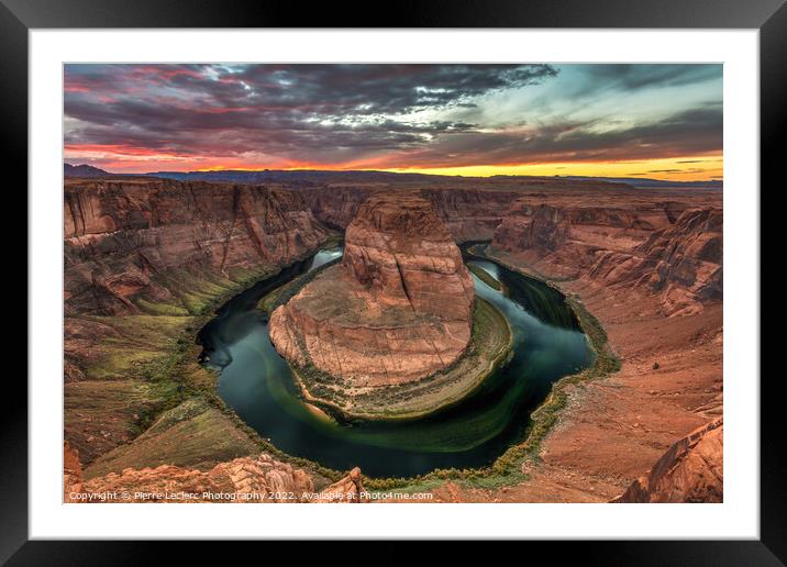 Horseshoe Bend Sunset Framed Mounted Print by Pierre Leclerc Photography