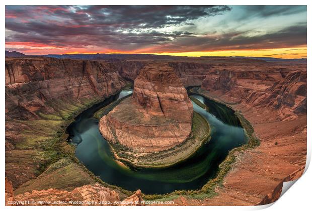 Horseshoe Bend Sunset Print by Pierre Leclerc Photography