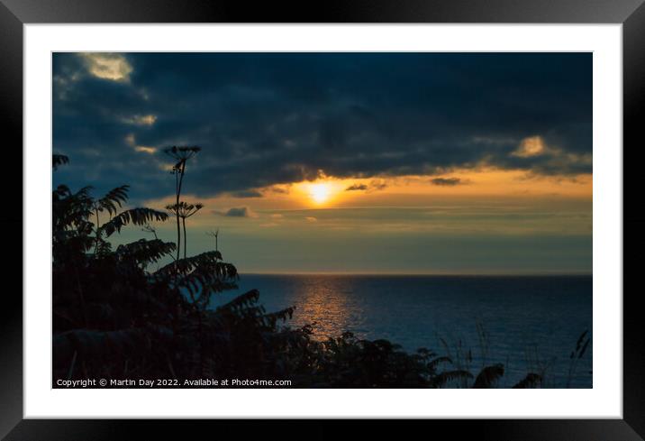 Majestic Sunset over the Ocean Framed Mounted Print by Martin Day